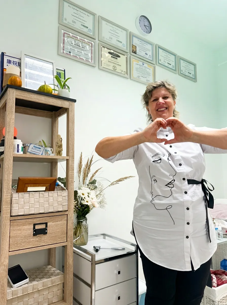 Svetlana Vinogradenko en su gabinete de masajes en Donostia